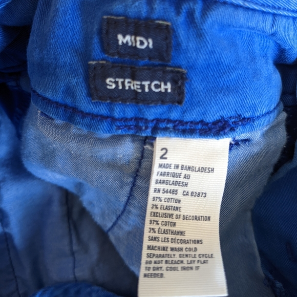 American Eagle Outfitters Blue Midi Shorts Size 2 - Picture 5 of 6